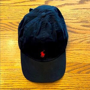 Polo Ralph Lauren Strapback Dad Hat - Black & Red